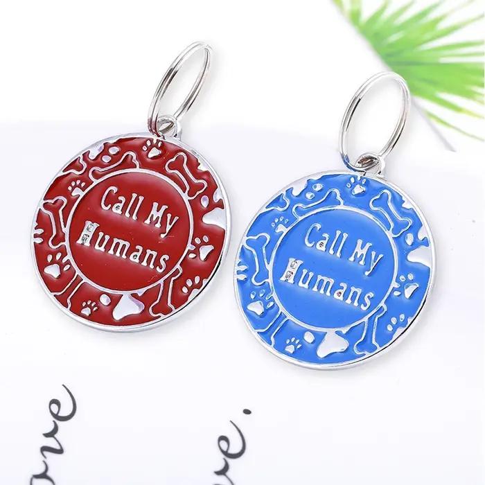 Étiquette d'identification de chien de compagnie gravée gratuitement, étiquette d'identification personnalisée pour chat et chiot, accessoires de collier de chien de compagnie, étiquettes de nom Anti-