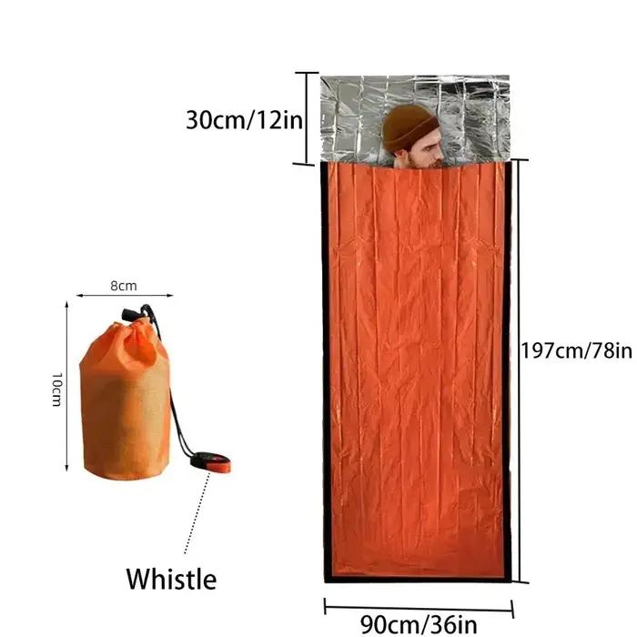 Sac de couchage de survie d'urgence couverture thermique imperméable portable couverture en Mylar équipement de premiers secours camping randonnée chasse