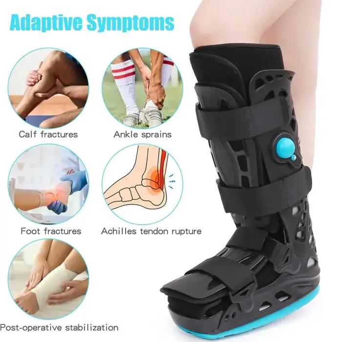 Attelle de marche orthopédique Tall Walker à chambre à air pour tendinite d'Achille fracture du pied entorse de la cheville support pied confortable pour hommes et femmes occasions quotidiennes