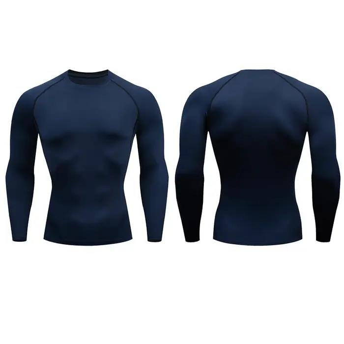 T-shirt de Sport à manches longues pour homme, vêtement de course, de Fitness, d'entraînement, de Jo