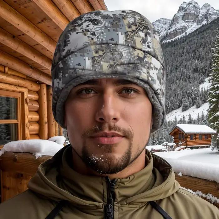 Casquette camouflage hiver chasse pêche homme coupe-vent qualité premium en stock