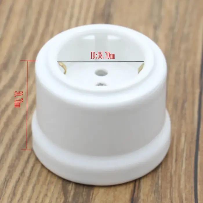 AC 220-250V 16A norme européenne prise murale en céramique mise à la terre rechargeable femelle sans
