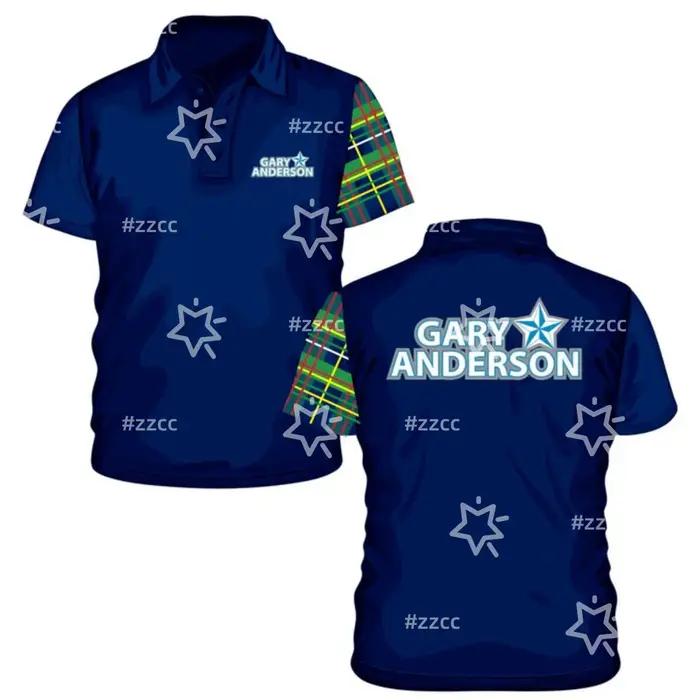 Maillot de fléchettes Gary Anderson unisexe t-shirt imprimé en 3D polyester ajusté pour toutes les saisons occasions sportives et casual