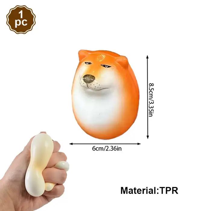 Shibako Oeuf de chien Squishy Shiba Inu Décoration de bureau en forme d'œuf réaliste Vent
