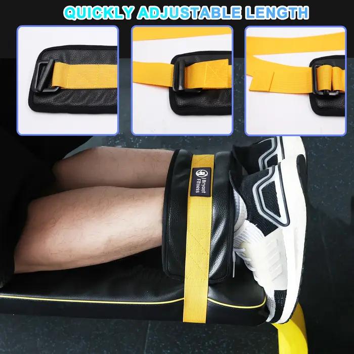 Sangle nordique pour boucles aux ischio-jambiers, sangle d'entraînement des jambes assistée pour banc de poids, idéale pour les boucles nordiques, les abdominaux, l'entraînement des fessiers