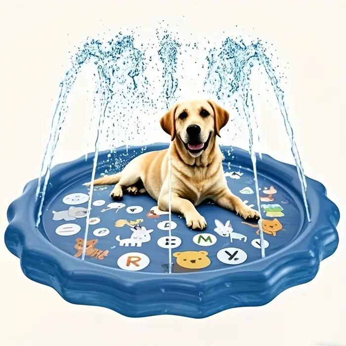 Bassin de bain pour animaux de compagnie robuste pour l'extérieur avec fonction de pulvérisation d'e