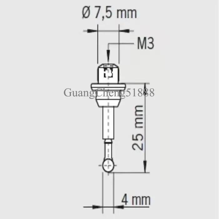 Capteur 3D 80.362.00, sonde tactile StylusM3, boule rubis de 4mm, tige en céramique, Machine CNC Cmm