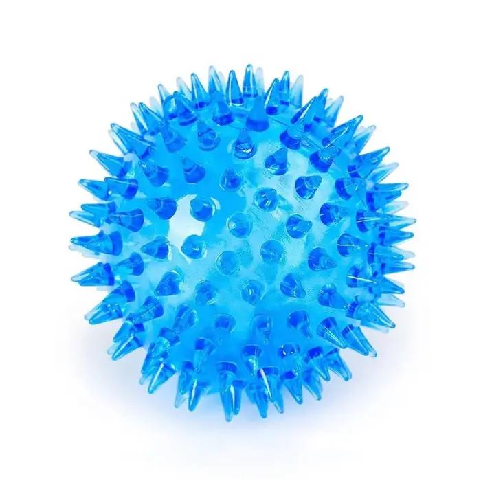 Boule à mâcher pour chien à pointes grinçantes TPR, jouet molaire de nettoyage des dents Durable, jo