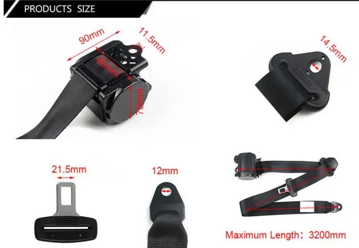 Ceinture de Sécurité Rétractable pour Automobile à Verrouillage d’Urgence, Certification CE, Pièces