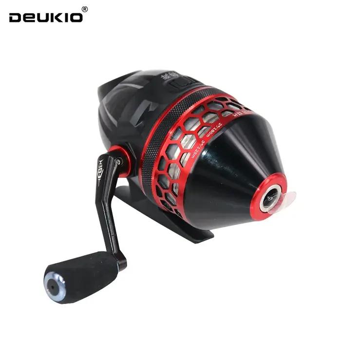 DEUKIO Moulinet de pêche à bobine fermée pour chasse avec arc composé et lance-pierre