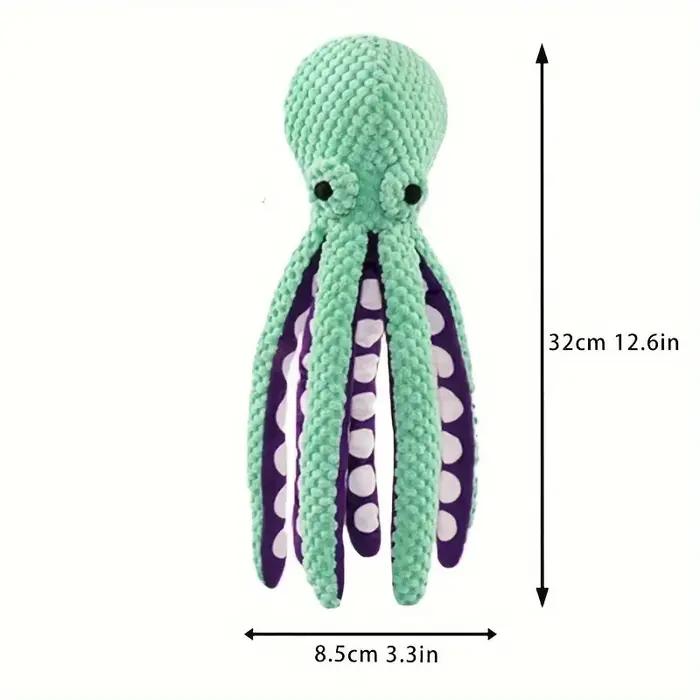 Jouet interactif en peluche poulpe pour chien