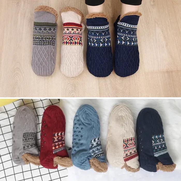 Chaussettes chaudes d'intérieur pour chasse - Pantoufles douces anti-dérapantes Hommes Femmes Hiver