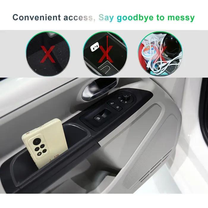 RUIYA Boîte de rangement de porte de voiture pour VW Up / Skoda Citigo / Seat Mii 2013-2021 Boîte de
