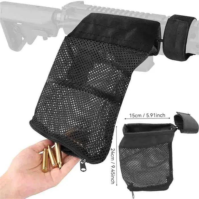 Sac de collecte de cartouches en laiton avec filet en nylon pour chasseurs, sac à munitions, attrape-coquilles pour cartouches, poche de rangement pour chargeurs, occaions de chasse