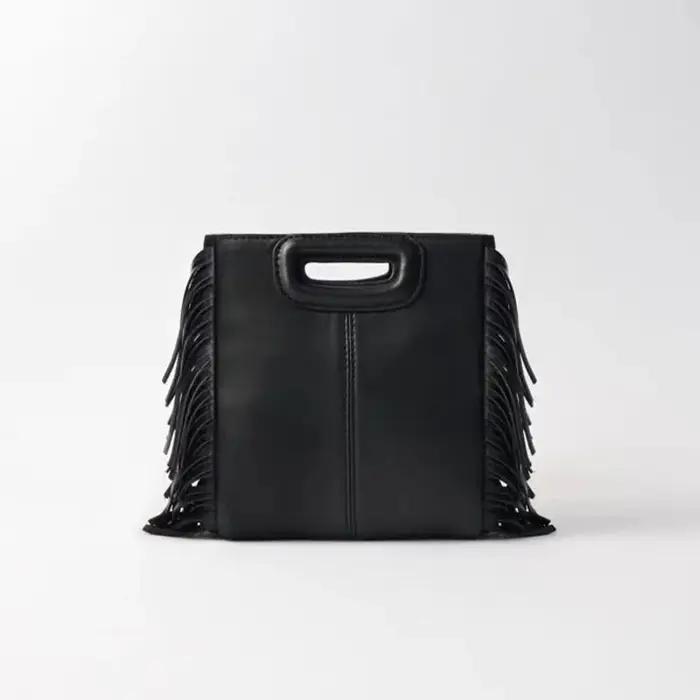 Nouveau sac à bandoulière pour femmes à la mode noir PU rétro sac à main Design luxueux décontracté