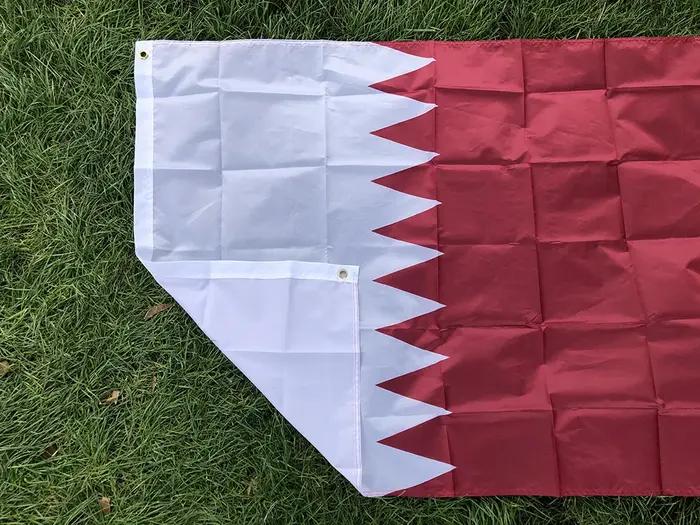 Drapeau national du Qatar SKY F FLAG en polyester pour décoration intérieure et extérieure occassions spéciales
