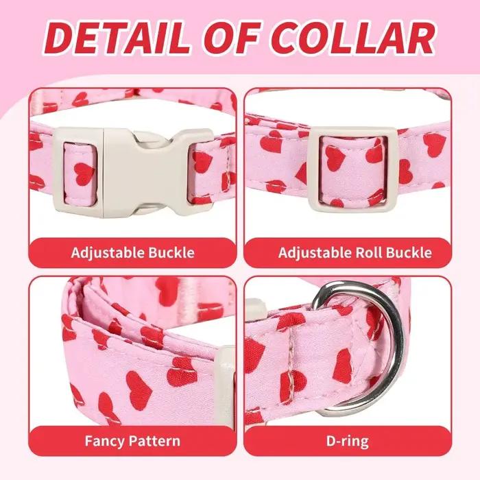 Collier pour chien avec motif cœur anti-perte, réglable et confortable, pour chiens de petite, moyenne et grande taille, accessoires pour animaux de compagnie