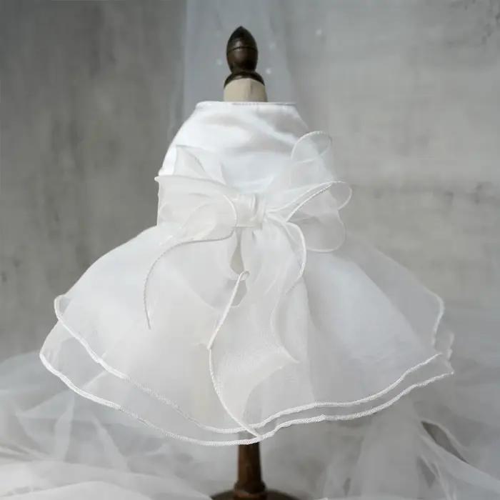 Robe de Mariée Blanche pour Petits Chiens
