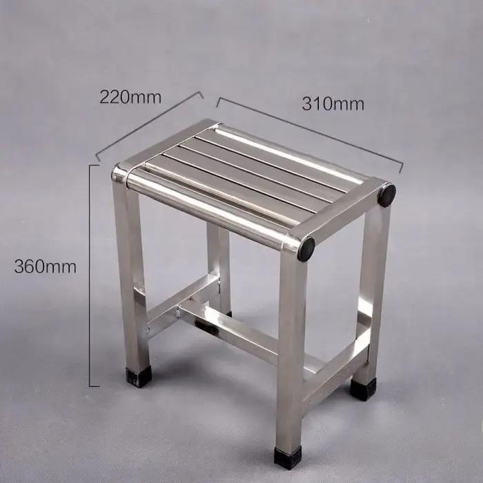 Tabouret multi-tailles en acier inoxydable, tabouret de salle de bain épais, Console d'usine pour la