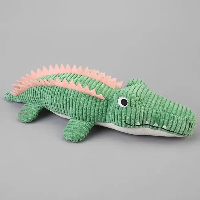 Jouet en peluche réaliste pour chien en forme de crocodile