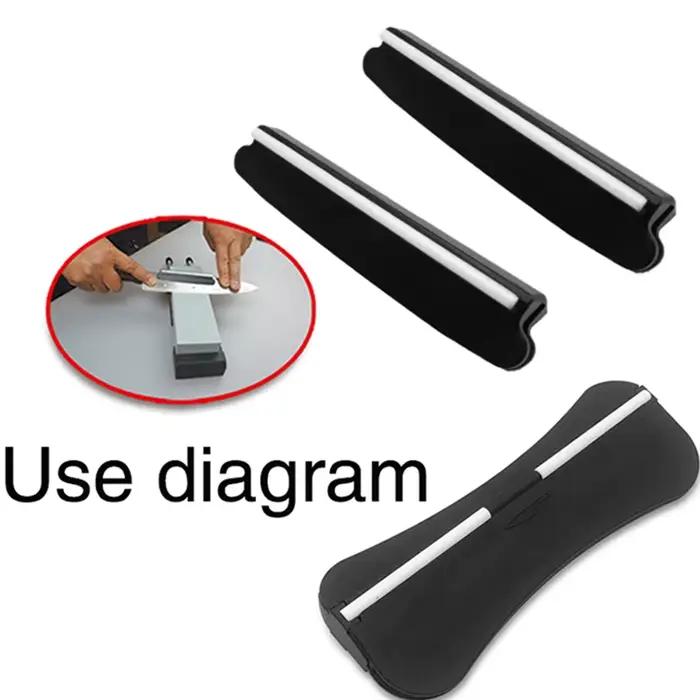 Guide d'angle de pierre à aiguiser pour couteaux 15 degrés en céramique et plastique pour tranchants parfaits occasions de cuisine