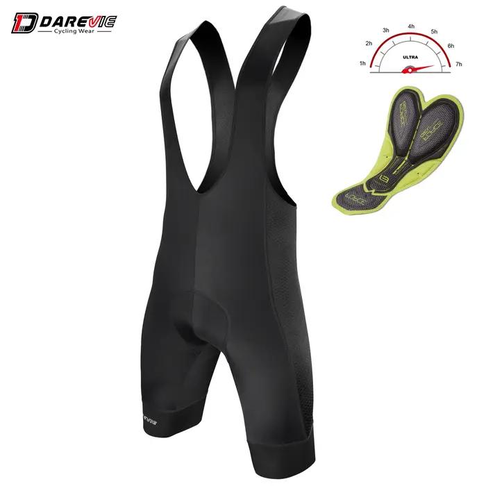 DAREVIE Cuissard à bretelles rembourré en gel 3D, niveau Pro, 6H, Bretelle de cyclisme, 7 cm, Grippe