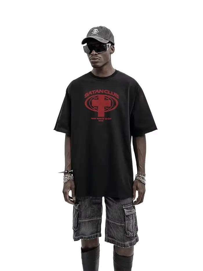 Économie à manches courtes Satan Club Graphic pour hommes