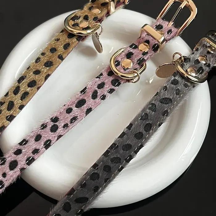 Collier pour petit chien à motif léopard