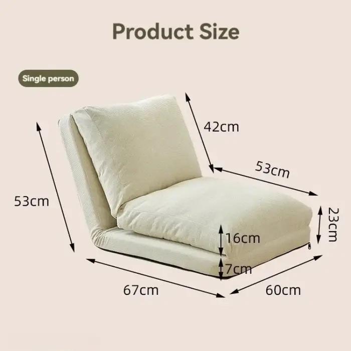Canapé paresseux Tatami, chaise simple inclinable et amovible, lavable, petite taille, salon, chambr