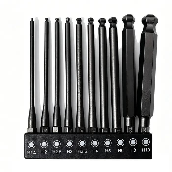 Ensemble de tournevis à extrémité sphérique 100mm en acier allié pour bricolage et réparation occasions spéciales