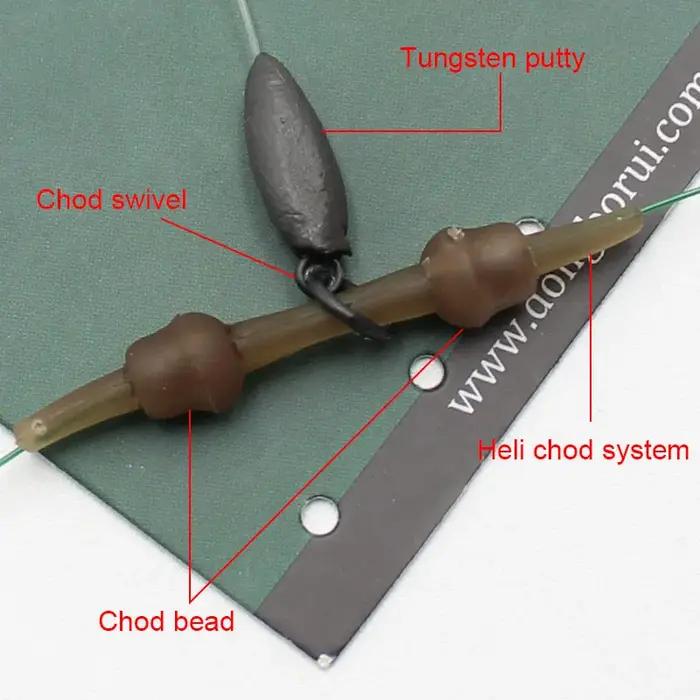 1 paquet d'accessoires de pêche à la carpe système Heli Chod