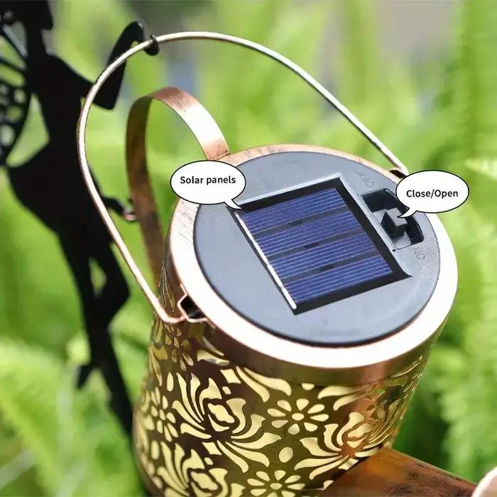 1 PC arrosoir solaire lumières, cascade extérieure jardin chaîne fée lumières, lumière de Projection
