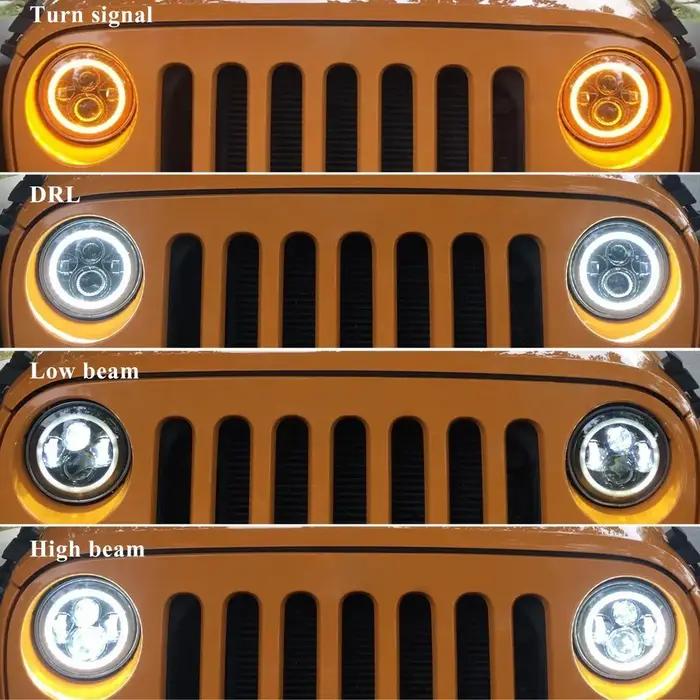 Fit 90-97 Mazda ata MiMX-5 MX5 Voiture 7 pouces Led sauna lumière ronde Angel Eyes Halo avant DRL lu