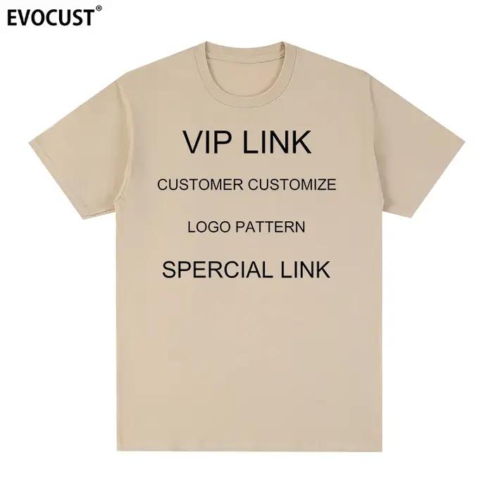 T-shirt personnalisé en coton pour hommes et femmes, vêtements personnalisés, produits, logo client, motif, lien VIP, nouveau t-shirt