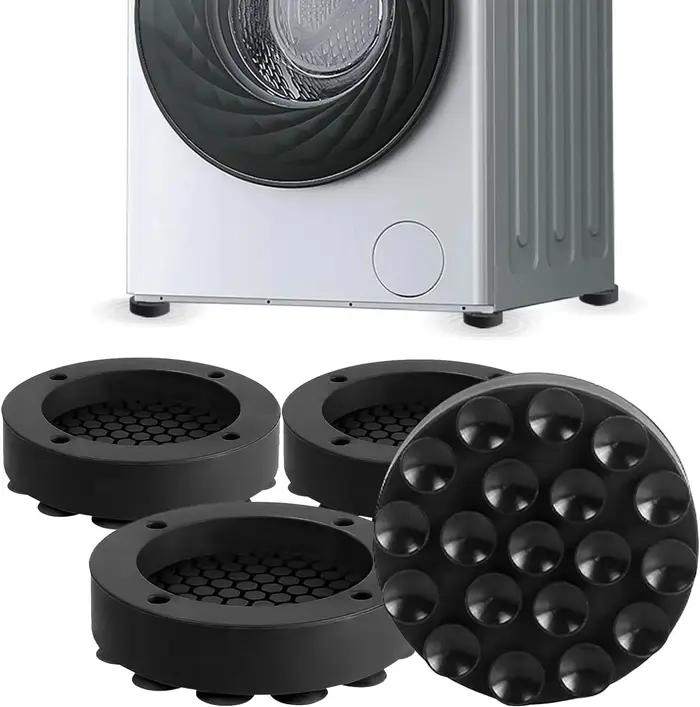 Coussins Pieds Anti-Vibration pour Machine à Laver en Plastique Noir ou Gris Protégeant du Bruit et des Vibrations Occasions Spéciales Maison Famille