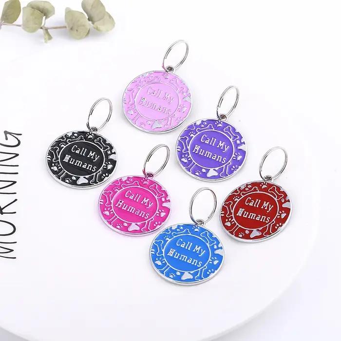 Étiquette d'identification de chien de compagnie gravée gratuitement, étiquette d'identification personnalisée pour chat et chiot, accessoires de collier de chien de compagnie, étiquettes de nom Anti-