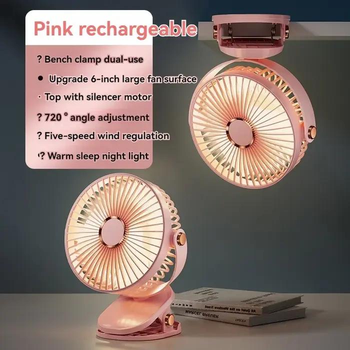 Ventilateur Portable Suspension Eolienne 6 Pouces Silencieux Charge USB Bureau Dortoir Etudiant Chambre Fraicheur Elégance Occasions Spéciales