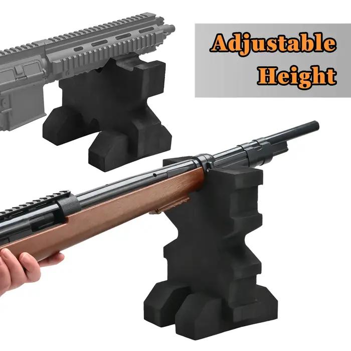 2 supports de tir en mousse avec base pour fusil et fusil de chasse