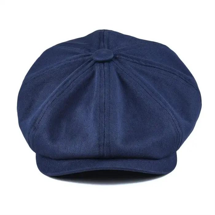 BOTVELA casquette gavroche hommes sergé coton chapeau 8 panneau chapeau boulanger casquettes rétro G