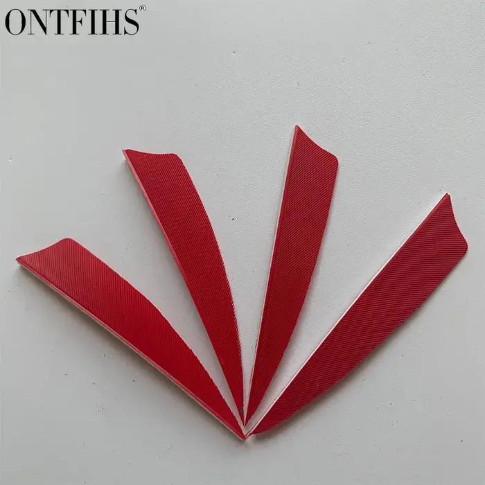 ONTFIHS 50 pièces 2.5 pouces bouclier tir à l'arc Fletches plume plumes de dinde naturelle flèche fl