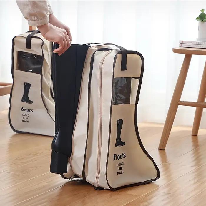 Sacs de rangement pour chaussures, couverture longue pour bottes de pluie, organisateur anti-poussiè