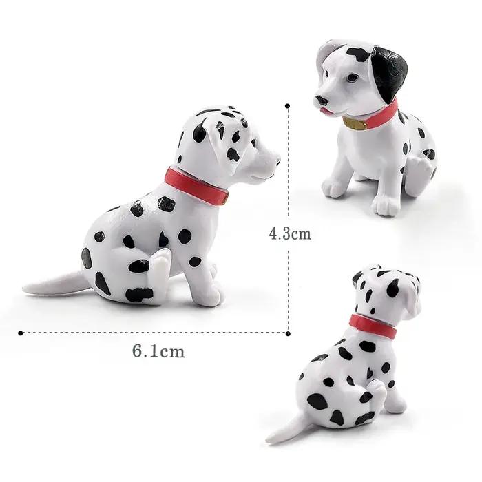 Figurine de chiot dalmatien, 6 pièces, modèle Animal de dessin animé, décoration de maison, décoration de jardin féerique Miniature, accessoires de bricolage modernes