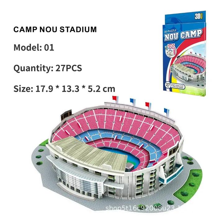 Modèle de puzzle de stade en papier 3D pour les fans de football passionnés pour combattre avec votre équipe à domicile