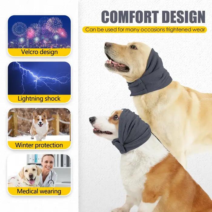 Hoodie apaisant pour chien avec cache-oreilles anti-bruit pour soulager l'anxiété - Bandeau doux