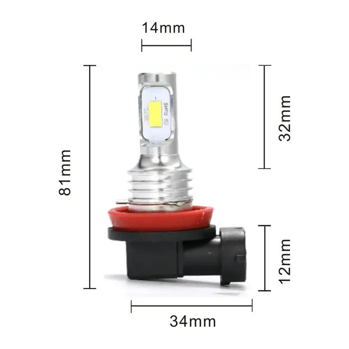 Ampoules LED H7 H1 H8 H9 H11 9005 9006, 2 pièces, HB3 HB4 CSP, phare Super lumineux, lampe DRL 6000K