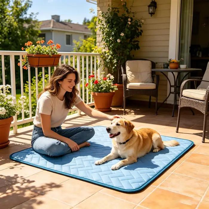 Tapis rafraîchissant pour chien Ice Cool Upgrade, lit d'été pour animaux de compagnie, extra large, pour petits et grands chiens, coussin respirant pour animaux de compagnie, lit rafraîchissant pour c
