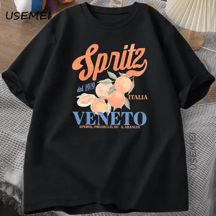 Cocktail italien Spritz T-Shirt hommes femmes été Vintage Boho Italia graphique T-Shirt coton à manc