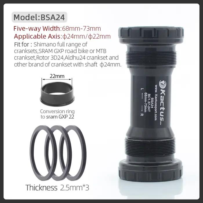 Roulements KACTUS BSA24 en céramique pour vélos de route et de montagne compatibles Shimano SRAM GXP roulements SKF pour cyclistes passionnés