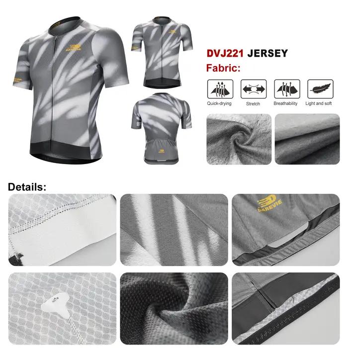 DAREVIE Maillot de cyclisme respirant Shadow pour homme, séchage rapide, petite taille, niveau d'ent