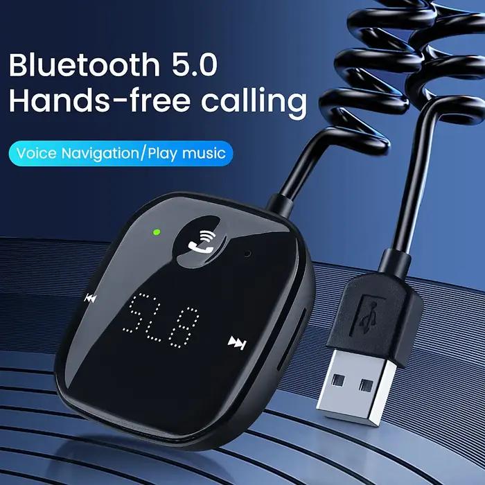 Extractme-Transmetteur audio de voiture Bluetooth 5.0, transmetteur FM sans fil, récepteur audio AUX